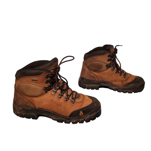 Vasque Brown Leather Lace-Up Ankle Hiking Boots Men's Size 9M - Picture 3 of 9